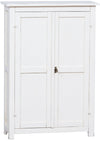 Biscottini Stipetto Country in legno massello di tiglio finitura bianca anticata L68xPR25xH98 cm. Made in Italy