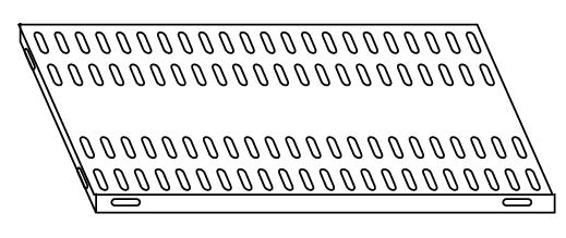 Piano aggiuntivo FORATO per scaffalatura in acciaio inox a ganci cm. 130x60