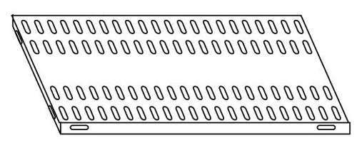 Piano aggiuntivo FORATO per scaffalatura in acciaio inox a ganci cm. 140x40