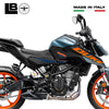 Adesivi 3D Protezioni laterali serbatoio compatibili con KTM 125 Duke 2024-2025