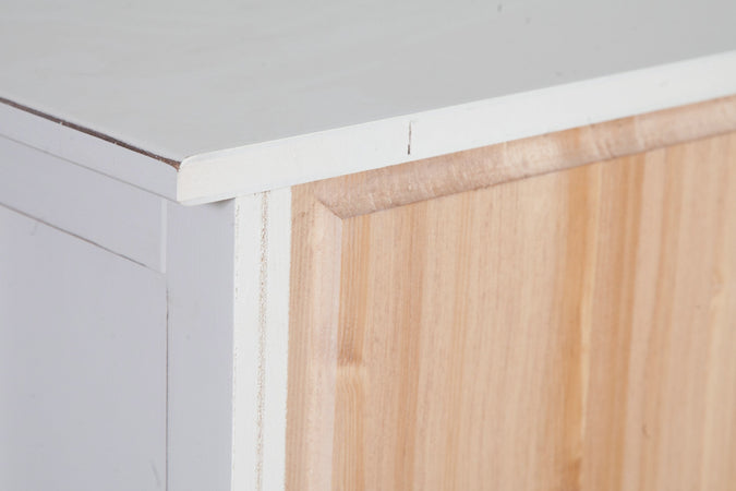 Biscottini Biscottini Stipetto Country massello tiglio bianco anticato 68x25x98 Made Italy