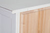 Biscottini Stipetto Country in legno massello di tiglio finitura bianca anticata L68xPR25xH98 cm. Made in Italy