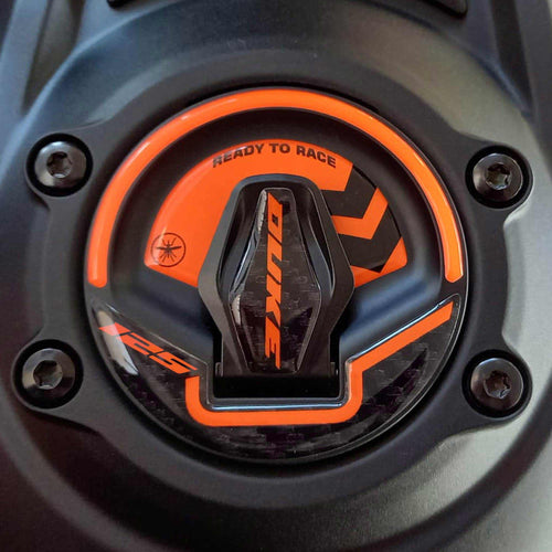 Adesivi 3D tappo serbatoio chiave moto compatibili con KTM 125 Duke 2024-2025