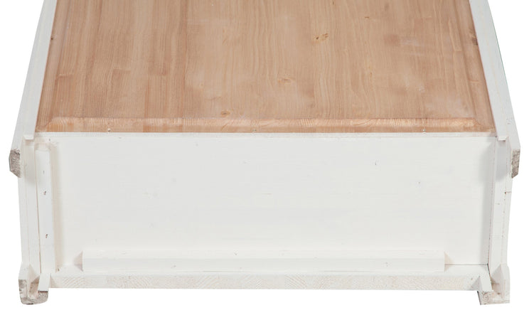 Biscottini Biscottini Stipetto Country massello tiglio bianco anticato 68x25x98 Made Italy