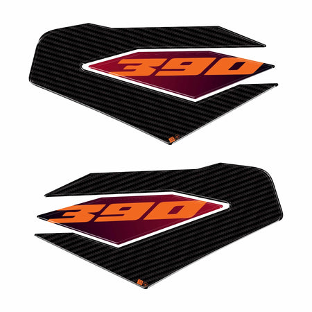Adesivi 3D Protezioni laterali serbatoio compatibili con KTM 390 Duke 2024-2025