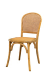 Biscottini Sedia Thonet in massello di frassino e seduta rattan finitura Naturale L42xPR50xH89 cm