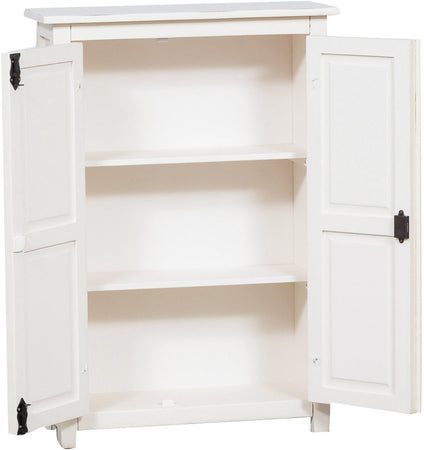 Biscottini Biscottini Stipetto Country massello tiglio bianco anticato 68x25x98 Made Italy