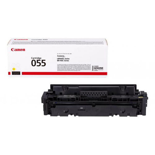 Canon 055 cartuccia toner 1 pz Originale Giallo (OEM Canon 055Y Yellow 2100 Pages Original Toner 3013C002)