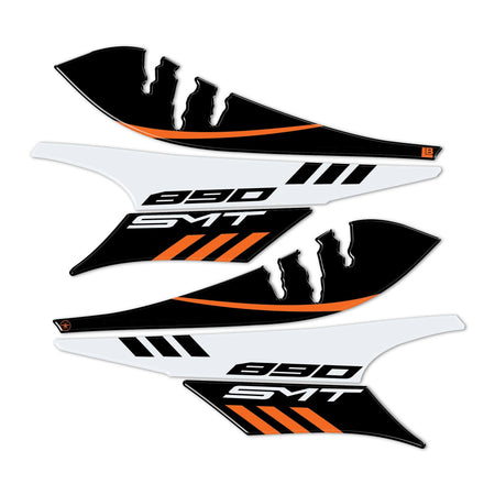 Adesivi 3D Protezioni Paramani moto compatibili con KTM 890 SMT 2024 - 2025