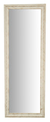 Biscottini Specchio Specchiera da parete e appendere verticale/orizzontale L50xPR4xH140 cm finitura bianco anticato