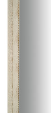 Biscottini Specchio Specchiera da parete e appendere verticale/orizzontale L50xPR4xH140 cm finitura bianco anticato
