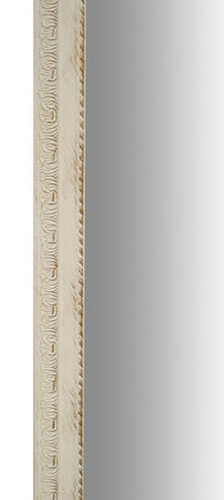 Biscottini Specchio Specchiera da parete e appendere verticale/orizzontale L50xPR4xH140 cm finitura bianco anticato