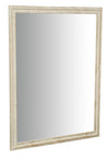 Biscottini Specchio Specchiera da parete e appendere verticale/orizzontale L90xPR4xH120 cm finitura bianco anticato