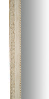 Biscottini Specchio Specchiera da parete e appendere verticale/orizzontale L90xPR4xH120 cm finitura bianco anticato