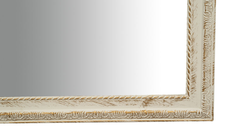 Biscottini Biscottini Specchio Specchiera da parete 90x4x120 legno bianco anticato per casa