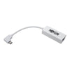 Tripp Lite U436-06N-GBW-RA scheda di interfaccia e adattatore (Usb-C To Gigabit Network - Adapter With Right Angle - Usb-C, Thunderbolt 3 Compatibility - White - Warranty: 12M)