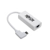 Tripp Lite U436-06N-GBW-RA scheda di interfaccia e adattatore (Usb-C To Gigabit Network - Adapter With Right Angle - Usb-C, Thunderbolt 3 Compatibility - White - Warranty: 12M)