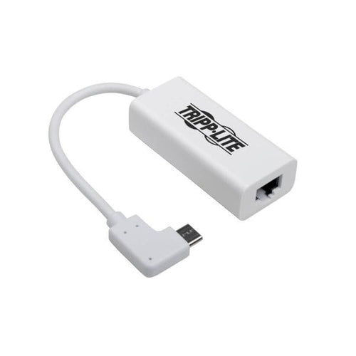 Tripp Lite U436-06N-GBW-RA scheda di interfaccia e adattatore (Usb-C To Gigabit Network - Adapter With Right Angle - Usb-C, Thunderbolt 3 Compatibility - White - Warranty: 12M)
