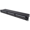 Intellinet 720854 1U (Patch Panel, Cat6A, Ftp, - 24-Port, 1U, Shielded, 90? - Top-Entry Punch Down Blocks, Black - Warranty: 12M)