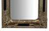 Biscottini Specchio Specchiera Impero da parete e appendere verticale/orizzontale L35xPR4xH82 cm finitura argento e nero anticato