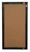 Biscottini Specchio Specchiera Impero da parete e appendere verticale/orizzontale L72xPR4xH132 cm finitura argento e nero anticato