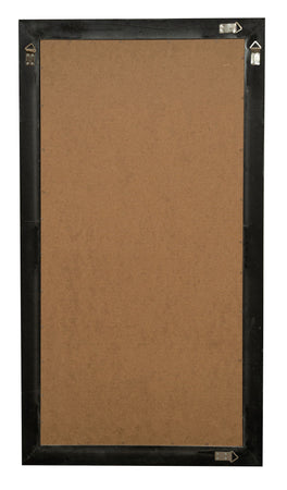 Biscottini Specchio Specchiera Impero da parete e appendere verticale/orizzontale L72xPR4xH132 cm finitura argento e nero anticato