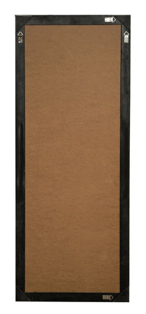 Biscottini Specchio Specchiera Impero da parete e appendere verticale/orizzontale L72xPR4xH180 cm finitura argento e nero anticato