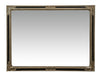 Biscottini Specchio Specchiera Impero da parete e appendere verticale/orizzontale L90xPR4xH120 cm finitura argento e nero anticato