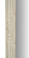 Biscottini Specchio Specchiera da parete e appendere verticale/orizzontale L60xPR4xH90 cm finitura bianco anticato