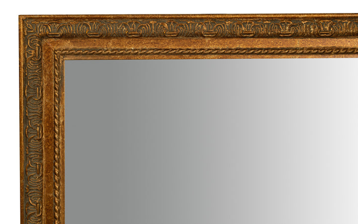 Biscottini Specchio Specchiera Biscottini 72x3x180 rettangolare parete foglia oro anticato