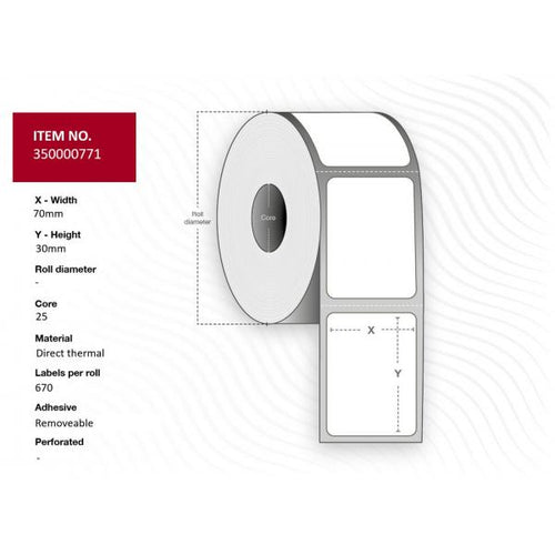 Split-Label 70 x 47mm (70x30