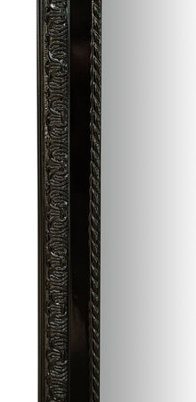 Biscottini Specchio Specchiera da parete e appendere verticale/orizzontale L35xPR4xH82 cm finitura nero lucido