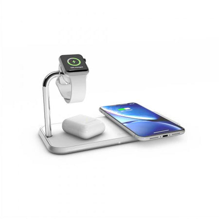 ZENS ZEDC05W Cuffie, Smartphone, Orologio intelligente Bianco AC Carica wireless Interno (ZENS Dual+Watch Aluminium Wireless Cha)