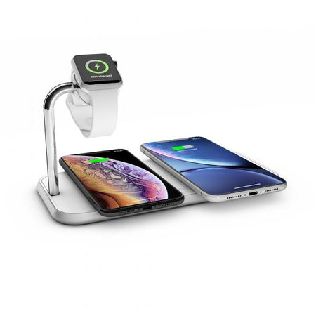 ZENS ZEDC05W Cuffie, Smartphone, Orologio intelligente Bianco AC Carica wireless Interno (ZENS Dual+Watch Aluminium Wireless Cha)
