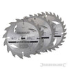 Lame per sega circolare in TCT 16, 24, 30 denti 3 p.zi pe legno silverline Silverline