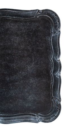 Biscottini Vassoio Biscottini in Legno Nero Lavorazione Artigianale Fiorentina 41x32x2