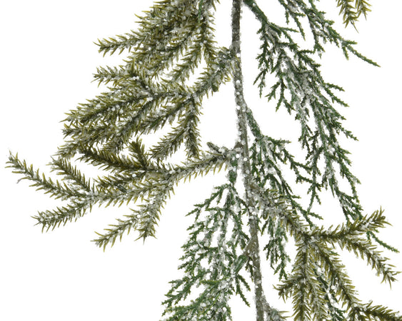 Ghirlanda natalizia verde in poliestere decorazione natalizia da 180 cm