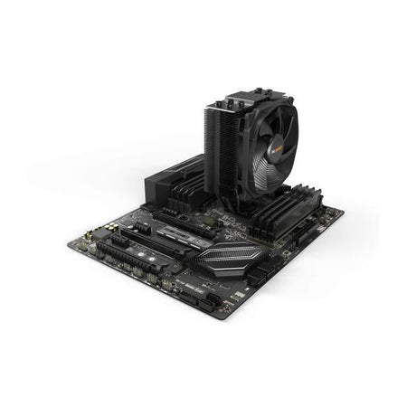 be quiet! Dark Rock Slim Fan CPU Cooler, Universal Socket, Silent Wings 3 120mm PWM Black Cooling Fan, 1500RPM, 4 Heat Pipes, 180W TDP, Compact Construction to Stop Blocking Memory Slots, Intel LGA 1