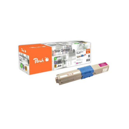 Peach PT825 cartuccia toner 1 pz Compatibile Magenta (Peach Toner OKI C332XL 46508710 magent)