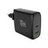Caricabatteria da muro da 60W- 6A(2x3A) con 2 porte: 1xType-C PD- 1xQC3.0- Smart IC