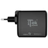 Caricabatteria da muro da 60W- 6A(2x3A) con 2 porte: 1xType-C PD- 1xQC3.0- Smart IC