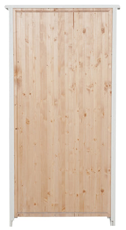 Biscottini Vetrina Country Shabby Chic legno tiglio bianca anticata Biscottini 68x25x130