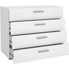 TYHJA Cassettiera con 4 cassetti - Bianco - L 70 x P 40 x H 75 cm