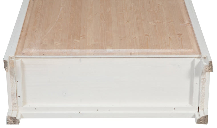 Biscottini Vetrina Country Shabby Chic legno tiglio bianca anticata Biscottini 68x25x130