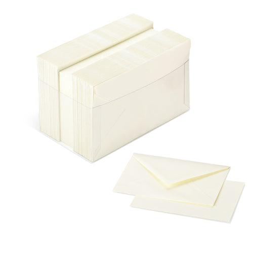 Scatola 100 Cartoncini 200Gr + 100 Buste 90Gr Avorio Formato 9 Favini