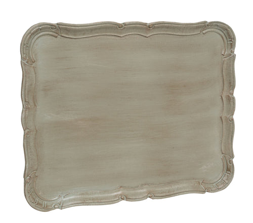 Biscottini Biscottini Vassoio Legno Verde Salvia Artigianale Fiorentino 41x32x2 Italia