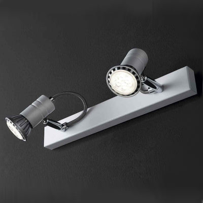 Binario Illuminando ZELIG 2 GU10 LED 7W 3000°K faretti orientabili moderni metallo cromo bianco interno