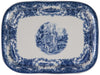Biscottini Burriera in stile inglese L20xPR15xH10,5 cm in ceramica decorata bianca e blu