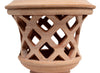Biscottini Lanterna Terracotta 100% made in Italy interamente lavorata a mano al tornio Porta candele per la casa L30XPR30XH46 CM