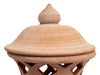 Biscottini Lanterna Terracotta 100% made in Italy interamente lavorata a mano al tornio Portacandele per la casa L35XPR35XH55 CM